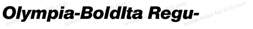 Olympia-BoldIta Regu字体转换